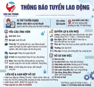 Nhân viên dịch vụ kỹ thuật 1 TB tuyen DVKT 2026